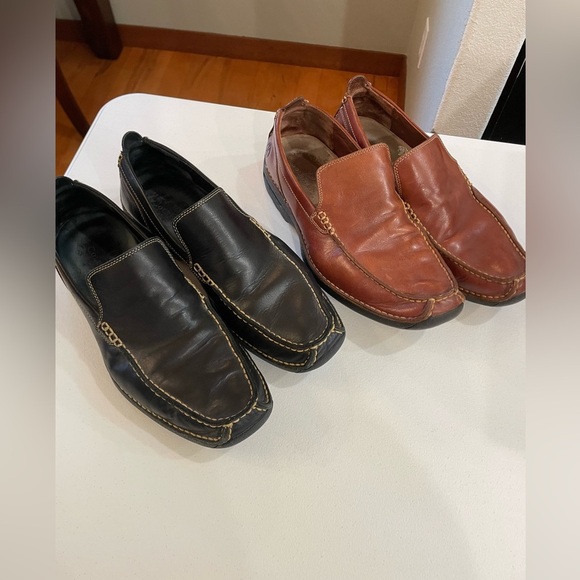 Cole Haan Mens Leather Air Loafers Black and Brown Size 9.5 Business Casual - Picture 1 of 10